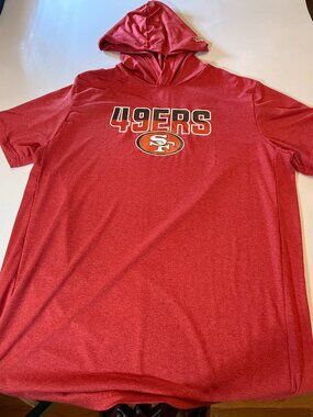 NFL Shop Red 49ers short sleeve hoodie Men's L. Never been worn!